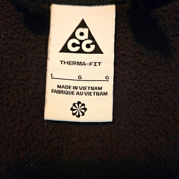 Nike ACG Therma-FIT Sherpa Full Zip Fleece Jacket Unisex Big Kids Large Black. - Picture 9 of 11
